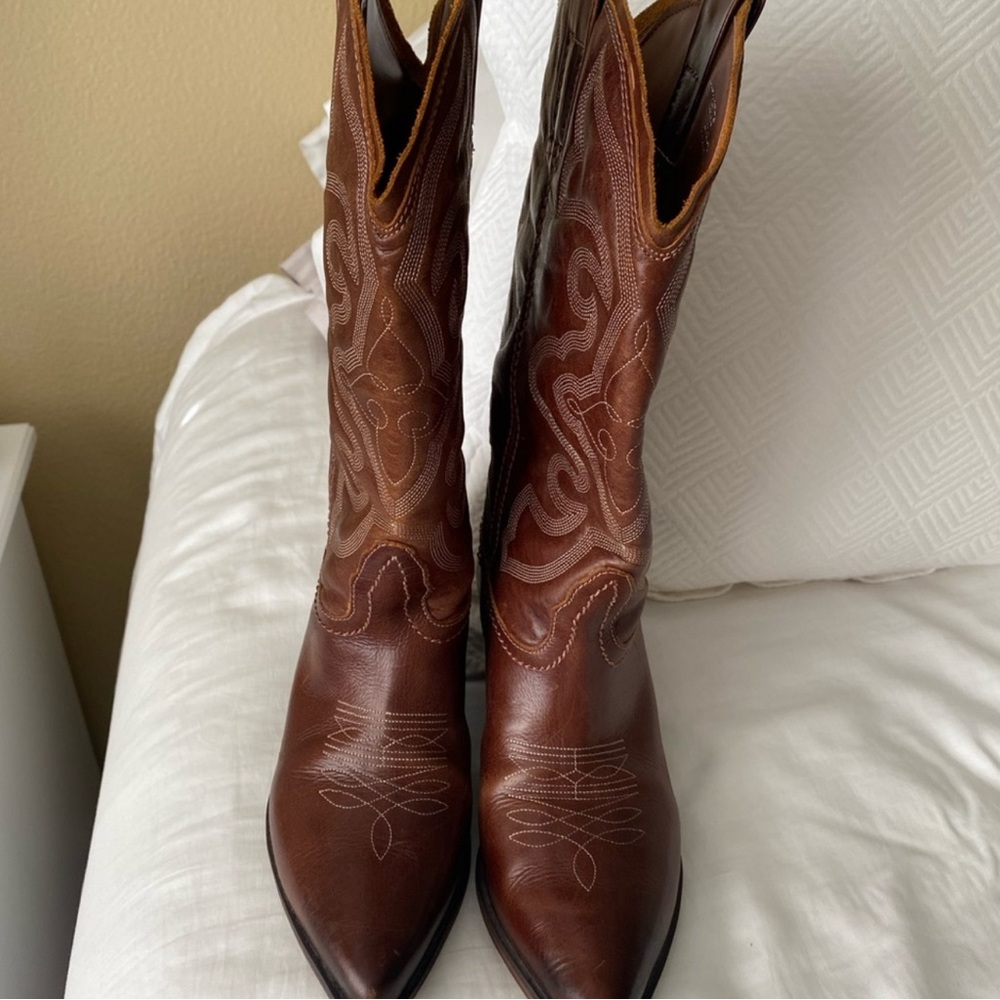 Steve Madden western Brown Leather Cowboy Boots